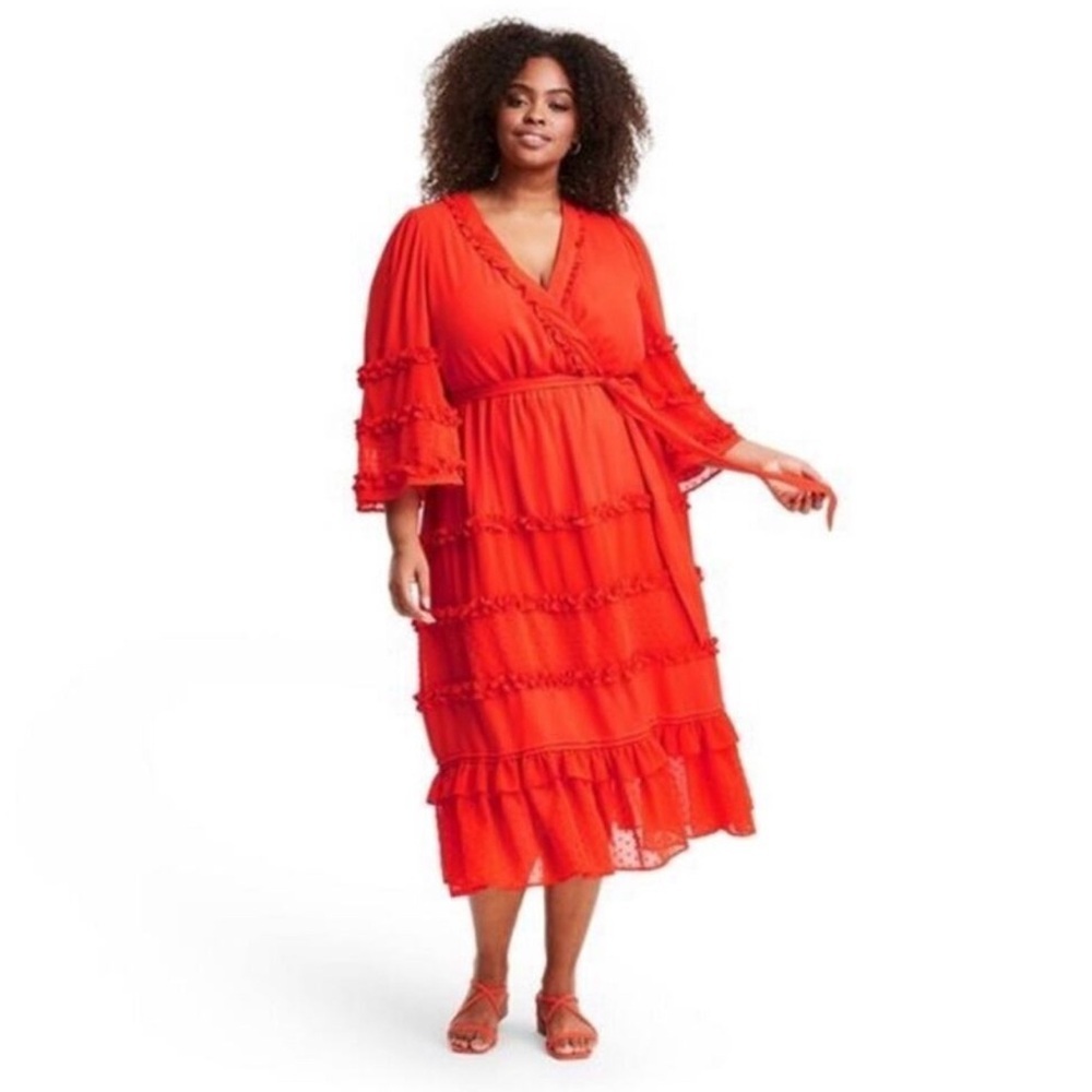 Alexis Red Ruffled Maxi Dress